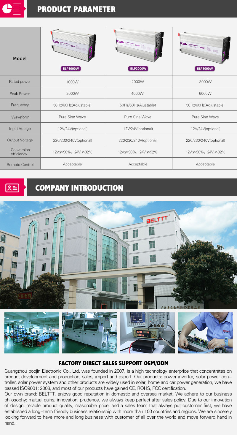 BELTTT 1000W 2000W 3000W inverter